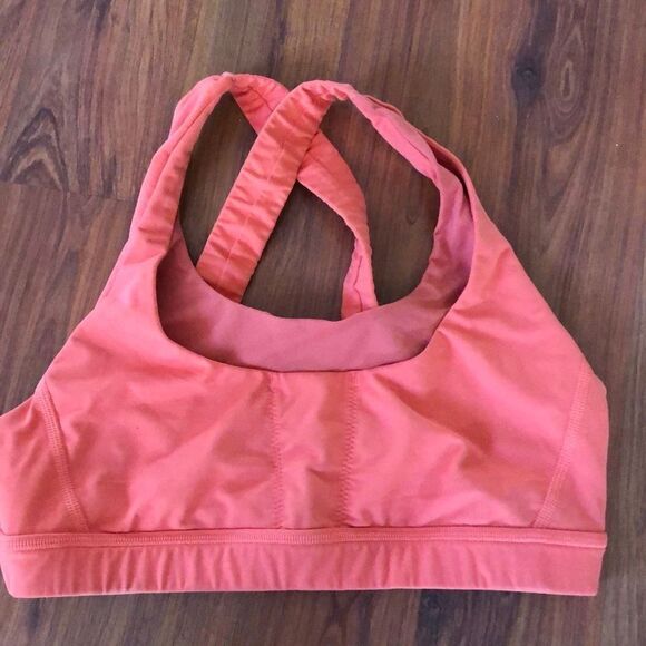 Lululemon peach crisscross back Athletic top bra top size 8 (m)￼ - Picture 1 of 4